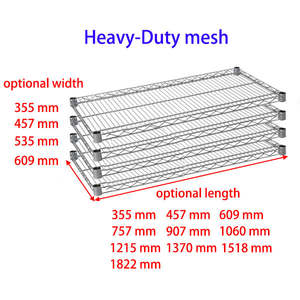 Estantería de Metal de alta calidad, 6 niveles, almacenamiento Industrial, Unidad de alambre cromado - Product Image 5