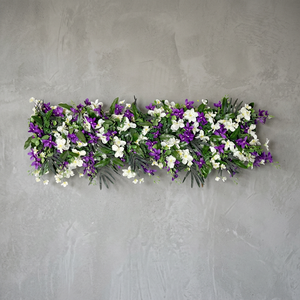 <b>Artificial</b> <b>Flower</b> Factory Silk Royal Orchid Regal Violet Blossom Channel Panel Ivory Purple Orchid Jasmine Row Handmade Garden - Product Image 2