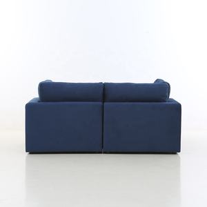 Canapé modulable <span class=keywords><strong>2</strong></span> places en tissu résistant aux griffes de chat bleu marine pour salon - Product Image 5