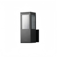 Applique murale extérieure en alliage d'aluminium anti-UV avec douille GU10/E27, diffuseur en polycarbonate, étanche, longue durée de vie