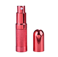 Atomiseur de parfum en verre avec boîtier métallique de 5 ml, mini flacon pulvérisateur rechargeable pour les voyages