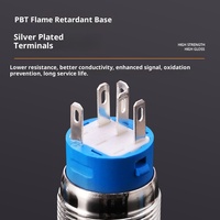 Pulsante Elettronico in Plastica da 16mm Impermeabile IP67 con LED, Autobloccante e Auto-Reset