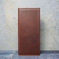 Porte-menus en cuir personnalisé double face avec logo sur mesure, fait main, pour listes de vins et menus de restaurant, portable, cadeaux modernes