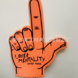 Gants de cheerleading en mousse personnalisés avec design imprimé, éponge PU durable pour les événements sportifs - Product Image 3
