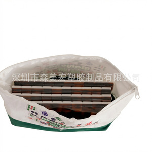 Sac en toile personnalisé pour Mahjong avec fermeture éclair, rangement durable pour jeux d'échecs et de cartes, design asiatique, fabriqué à Shenzhen - Product Image 2