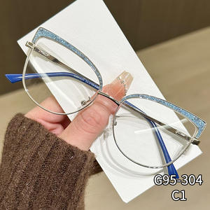 G95-304ファッショナブルなレトロな女性用フォトクロミックデザイナー眼鏡抗放射線メガネ直接工場販売 - Product Image 6