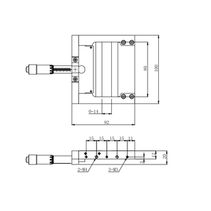 Bộ điều chỉnh khe quang kim loại chính xác LDTXF2-20 với vít micromet dễ vận hành thiết bị thí nghiệm quang học - Product Image 6