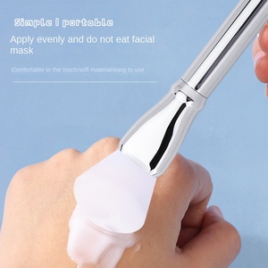 Masque <span class=keywords><strong>de</strong></span> boue en <span class=keywords><strong>silicone</strong></span> <span class=keywords><strong>de</strong></span> qualité alimentaire, brosse portable, court, manche en plastique, <span class=keywords><strong>fond</strong></span> <span class=keywords><strong>de</strong></span> <span class=keywords><strong>teint</strong></span> doux pour la beauté du visage et <span class=keywords><strong>applicateur</strong></span> <span class=keywords><strong>de</strong></span> masque facial - Product Image 1