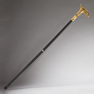 Bastón de metal empalmado con cabeza de águila dorada, accesorios de cosplay para actuaciones, 89cm, 0,75 kg, artesanías de metal - Product Image 2