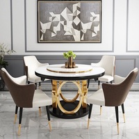 Einfacher Esstisch Luxus moderne runde Tisch Multifunktion möbel mit Plattenspieler Induktion sherd Home Dining Set