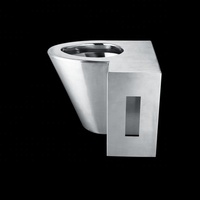Toilettes de prison en acier inoxydable de qualité supérieure anti-vandalisme, à montage au sol, Kuge