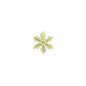 New Design Professional Ps Plastic Snowflake Shape 6cmx6cm Snowflake Cake Topper For Christmas Deco