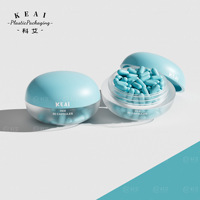 Bouteille ovale à large ouverture de 50g 100g pour compléments alimentaires, en PS, vide, pour capsules, pilules, vitamines, sérum, conteneur de dosage, logo personnalisé
