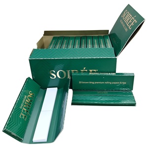 SOIRÉE Premium Brown <b>Rolling</b> Papers Hot Sell Kingsize Manual DIY Hand Easy <b>Cigarette</b> Maker Tobacco <b>Rolling</b> <b>Machine</b> Square - Product Image 5