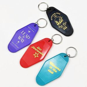 Hotel Keychain Blanks Custom Plastic pink Color Acrylic Hotel Key Chain Print Own Logo Design Home Motel Hotel Keychain - Product Image 5