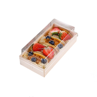 Boîte à bento en bois biodégradable pour bricolage, boîte d'emballage jetable pour aliments à emporter pour sushi, rouleau de gâteau, salade, sandwich aux fruits, caisse en bois
