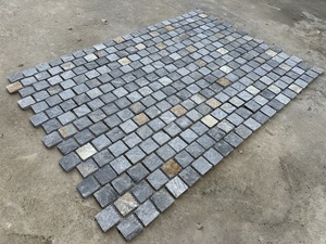 Cubo de adoquín dividido azul gris nativo al por mayor, adoquines de jardín exterior, patios, pasarelas, adoquines - Product Image 4