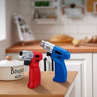 Pistola de Soldadura con Llama Ajustable, Estilo Pistola Reversible, Encendedor de Cigarrillos de Lujo a Prueba de Viento con Explosión Directa