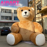 Nouvelle mascotte géante d'ours brun d'extérieur 2020, décoration d'événement de Noël, ballon gonflable en forme d'ours