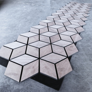 <span class=keywords><strong>Lattes</strong></span> en bois écologiques de qualité E0 utilisées sur les murs ou les plafonds Panneaux muraux insonorisants Akupanel - Product Image 2