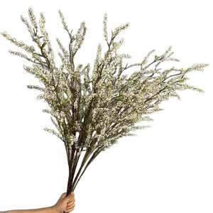 Nouvelle branche de saule artificielle 2026, fleur <span class=keywords><strong>blanche</strong></span> réaliste de Spirea, fausse fleur pour <span class=keywords><strong>la</strong></span> maison, les mariages, les bureaux et les arrangements floraux - Product Image 6