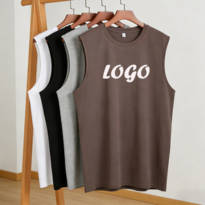 Débardeur Homme Grande Taille en Coton 230 GSM de Haute Qualité, Coupe Ample, Personnalisable avec Logo, Idéal pour l'Entraînement et la Gym - Product Image 2