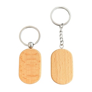 In-stock Wooden Ke Ychain Blank Custom Keychain Wood for Engraving Laser Name logo Keychains Keyring Blank for Engraving