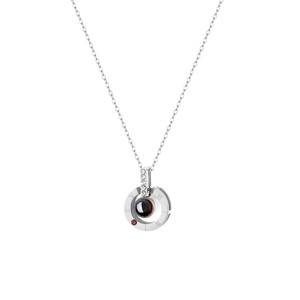 Collier de projection en acier inoxydable avec projection nano couleur de photos et textes, motif 'Je t'aime' en 100 langues, pour le commerce international - Product Image 6