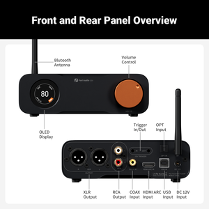 Fosi <span class=keywords><strong>Audio</strong></span> ZD3  DAC USB de bureau avec entrée ARC, décodeur numérique entièrement équilibré ES9039Q2M pour amplificateur stéréo avec télécommande - Product Image 2