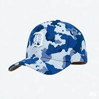 Casquette de baseball en coton à visière incurvée bicolore, style camouflage vintage sportif, broderie personnalisée, motif camouflage canard, OEM