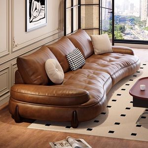 Retro-style Sofa Furniture for Home Decoration Simple Light <strong>Luxury</strong> Retro <strong>Couch</strong> <strong>Luxury</strong> <strong>L</strong> <strong>Shaped</strong> Sofa Set - Product Image 2