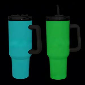 Vaso Térmico de Viaje Fluorescente de Acero Inoxidable 304 de 40 oz para Cerveza, con Aislamiento al Vacío, que Brilla en la Oscuridad, con Asa - Product Image 5
