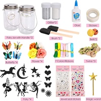 Vente bricolage artisanat certifié CE autocollant écologique faire votre propre fée Mason Jar STEM jouets en gros bricolage Kit de veilleuse pour fille