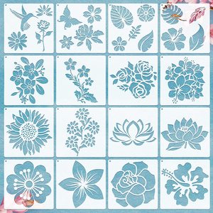 Plantilla de plástico para pintar, de fábrica, para flores, cortada con láser, personalizada - Product Image 5