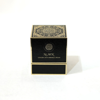 Étui de présentation de luxe pour parfum, avec logo personnalisé, estampage à chaud argenté et gaufrage, pour emballage haut de gamme