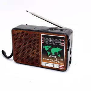 Vofull Radio ricaricabile di vendita calda Vintage TF Card Radio portatile AM/FM 3 Band Internet Radio