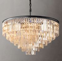 Art Verre Décoratif Intérieur Cristal Lumière Led Lustre Moderne Lustre pour Villa Salon Intérieur Hôtel Escalier