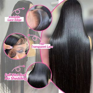 Parrucca frontale in pizzo trasparente 13*4 capelli umani grezzi vietnamiti all'ingrosso naturali parrucche lunghe diritte nere su misura <span class=keywords><strong>onda</strong></span> profonda del corpo - Product Image 1