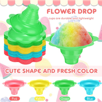 Bols à cône de neige en plastique 4OZ pour enfants Shave Ice Cup