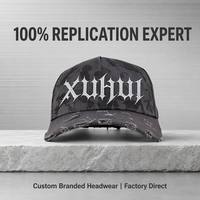 Casquette de baseball camouflage vieillie avec logo personnalisé, casquette trucker déchirée, broderie 3D en relief, casquette gothique, une image, réplique 100%, MOQ 50