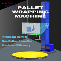 Machine d'emballage rotative à plateau tournant pour film plastique multicouche de 2 tonnes pour l'emballage de caisses de marchandises
