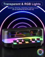 Speaker Mini Nirkabel Portabel Murah dengan Keyboard Mekanik dan Lampu LED Warna-warni