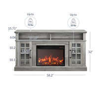 Venta directa de fábrica Chimenea eléctrica de China Chimeneas eléctricas al por mayor Consola de gabinete de TV de lujo con chimenea