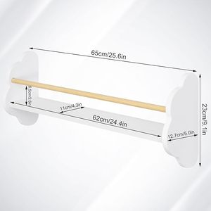 Juego de 3 Estantes Blancos para Cuarto de Niños, Estantes Flotantes de Madera, Estantes de <span class=keywords><strong>Pared</strong></span>, Estantería <span class=keywords><strong>Infantil</strong></span> para Libros, Estantería Flotante para Dormitorio - Product Image 6