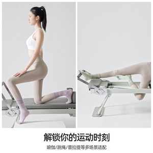 Chaussettes mi-mollet dégradées printemps/été pour femmes, chaussettes en coton, chaussettes à cinq doigts, chaussettes de yoga, chaussettes de Pilates, chaussettes spécifiques pour la salle de sport - Product Image 3