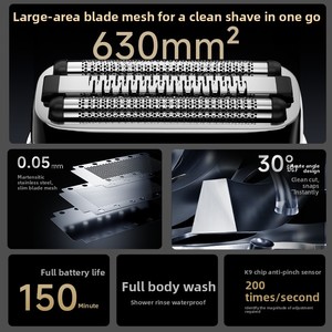 Mini Afeitadora Portátil Impermeable, Recortadora de Barba, Máquina de Afeitar Eléctrica Recargable Tipo-C para Viajes, Uso Doméstico y en Hoteles - Product Image 2