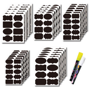 Étiquettes effaçables pour bocaux Mason, autocollants tableau noir amovibles et imperméables en vrac - Product Image 6