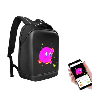 Controllo App LED Dynamic Messenger borsa a tracolla Display schermo 3D zaino Smart Led Chest Backpack