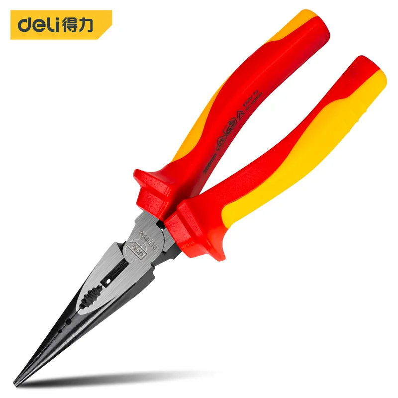 Deli Tools DL512108 Best Price 6 Inch 8 Inch Function Uses Of Insulated Needle Long Nose Pliers