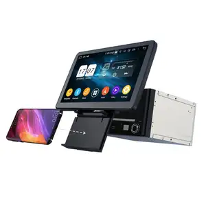 Lecteur DVD de voiture avec écran réglable de 10.1 pouces, Android 10, autoradio sans fil, chargement 64G, GPS, Audio, pour voiture universelle